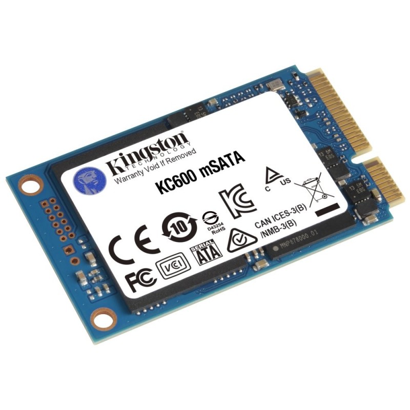 Kingston SSD 256GB KC600 SATA3 mSATA (R:550, W:520MB/s)