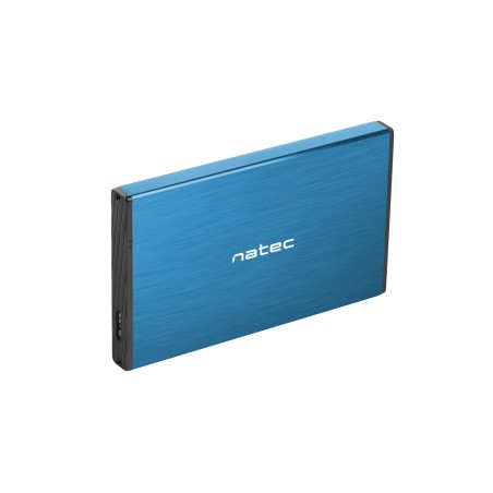 Externí box pro HDD 2,5" USB 3.0 Natec Rhino Go, modrý, hliníkové tělo