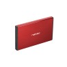 Externí box pro HDD 2,5" USB 3.0 Natec Rhino Go, červený, hliníkové tělo