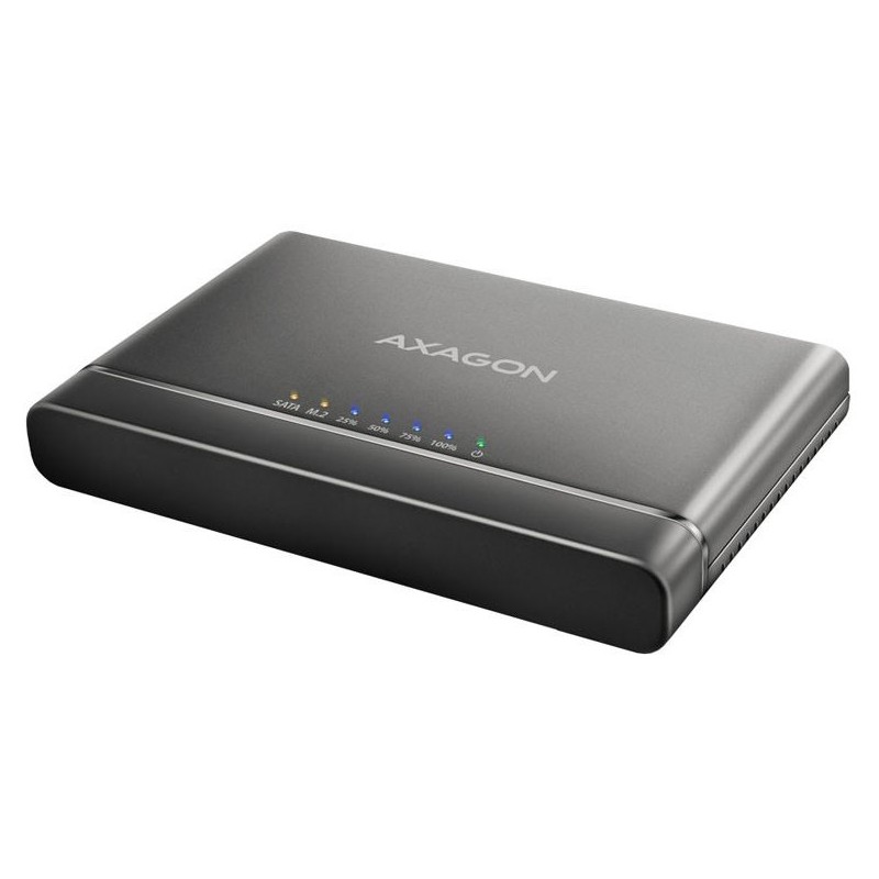 AXAGON ADSA-CC USB-C 10Gbps - NVMe M.2 SSD & SATA 2.5"/3.5" SSD/HDD CLONE MASTER 2 adaptér