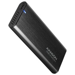AXAGON EEM2-SB2, USB-C 3.2 Gen 2 - M.2 NVMe & SATA SSD kovový RAW box, bezšroubkový, černý