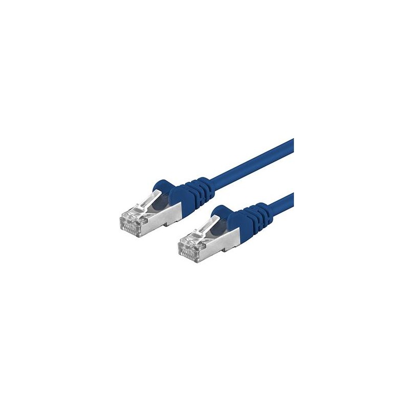 Premiumcord Patch kabel CAT6a S-FTP, RJ45-RJ45, AWG 26/7 10m, modrá