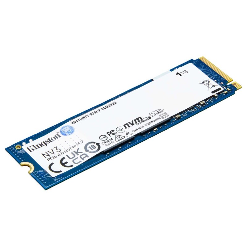 Kingston SSD 1TB NV3, M.2 2280, NVMe PCIe Gen4x4, (R: 6000MB/s W: 4000MB/s)