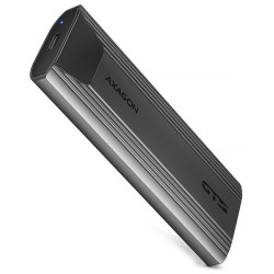 AXAGON EEM2-GTS2, USB-C 10Gbps - M.2 NVMe & SATA SSD kovový THIN box, bezšroubkový