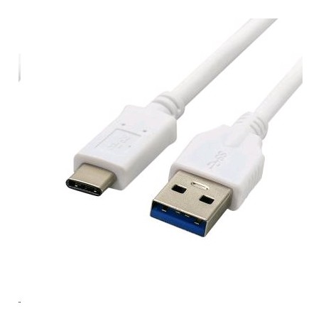 Kabel C-TECH USB 3.0 AM na Type-C kabel (AM/CM), 2m, bílý