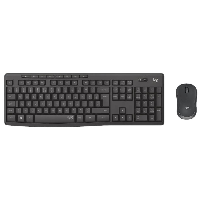 Logitech Silent Wireless Combo MK295, bezdrátová klávesnice + myš, 2.4 GHz, CZ/SK, Graphite