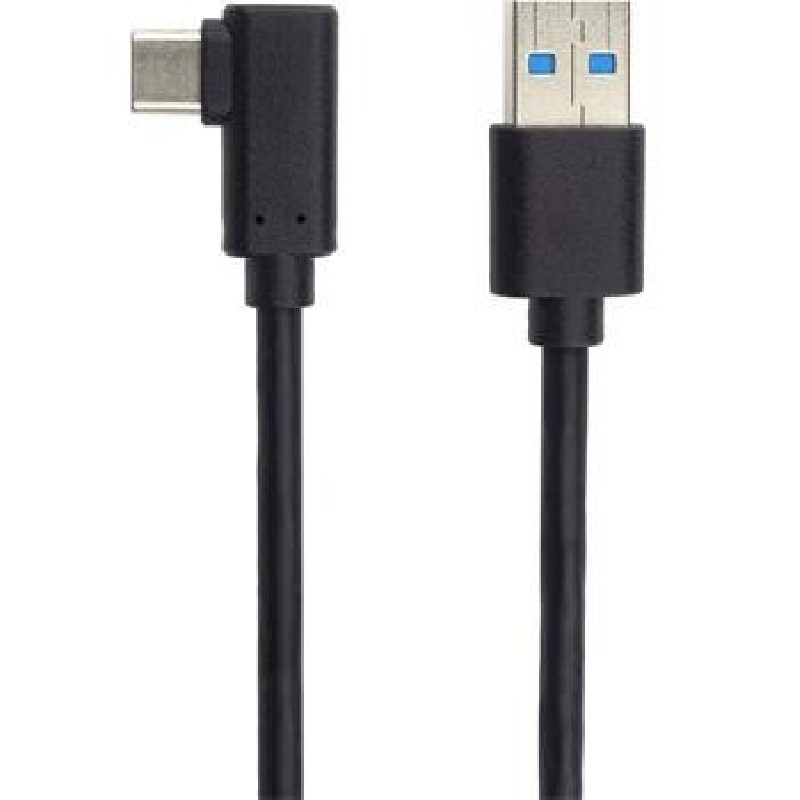 PREMIUMCORD Kabel USB typ C/M zahnutý konektor 90° - USB 3.0 A/M, 50cm
