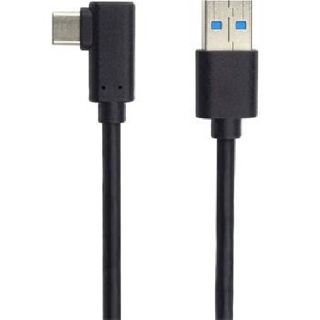 PREMIUMCORD Kabel USB typ C/M zahnutý konektor 90° - USB 3.0 A/M, 50cm