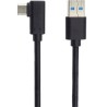 PREMIUMCORD Kabel USB typ C/M zahnutý konektor 90° - USB 3.0 A/M, 50cm