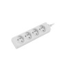 Prodlužovací kabel Lanberg PS0, 4 zásuvky, 1,5m, bílá