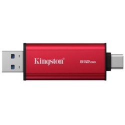 Kingston Dual Portable/512GB/SSD/Externí/Červená/5R