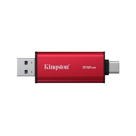 Kingston Dual Portable/512GB/SSD/Externí/Červená/5R