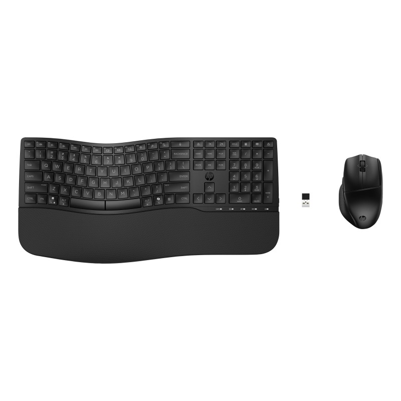 HP 680 Comfort Dual-Mode Keyboard and Mouse Combo - bezdrátový set ergonomické klávesnice a myši
