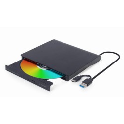 GEMBIRD externí mechanika DVD, USB-C, černá
