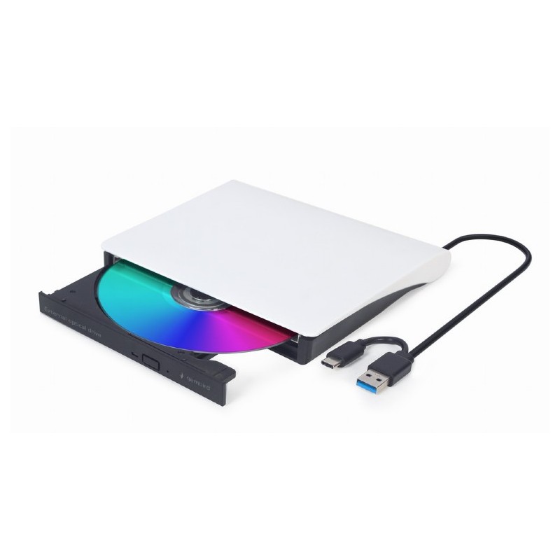 GEMBIRD externí USB DVD mechanika, černobílá