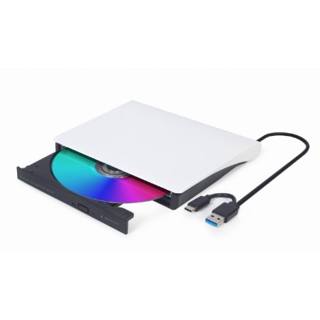 GEMBIRD externí USB DVD mechanika, černobílá