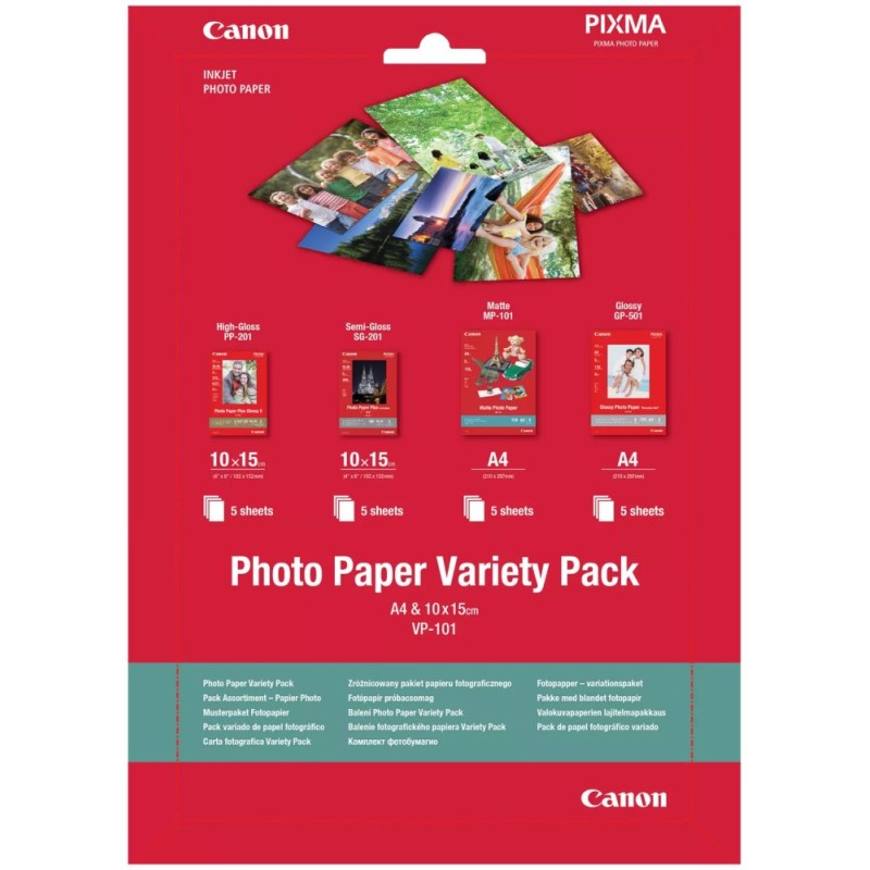 Canon VP-101, A4, 10x15 Variety Pack