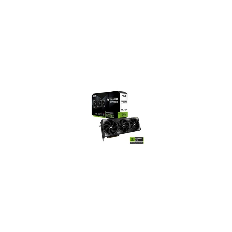 ASUS VGA NVIDIA GeForce RTX 5080 TUF GAMING 16GB OC, 16GB GDDR7, 3xDP, 2xHDMI