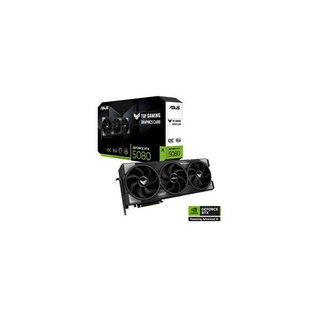 ASUS VGA NVIDIA GeForce RTX 5080 TUF GAMING 16GB OC, 16GB GDDR7, 3xDP, 2xHDMI