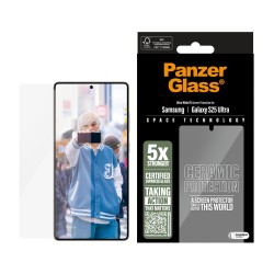 PanzerGlass Ceramic Protection - Ochrana obrazovky pro mobilní telefon - ultra široký tvar - sklo - barva rámu černá