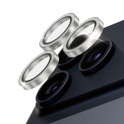 PanzerGlass Hoops - Chránic na objektiv pro mobilní telefon - lesklá stríbrná - pro Apple iPhone 16 Pro, 16 Pro Max, 17 Pro, 17