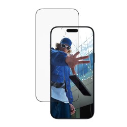 PanzerGlass - Ochrana obrazovky pro mobilní telefon - ultraširoký strih s EasyAligner - sklo - barva rámu cerná - pro Apple