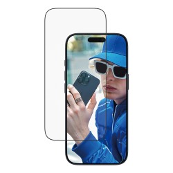 PanzerGlass - Ochrana obrazovky pro mobilní telefon - ultraširoký strih s EasyAligner - sklo - barva rámu cerná - pro Apple