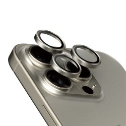 PanzerGlass Hoops - Chránic na objektiv pro mobilní telefon - sklo - barva rámu cerná - pro Apple iPhone 15 Pro, 15 Pro Max 1198