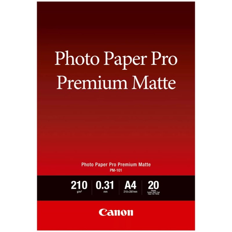 Canon PM-101, A4 fotopapír matný, 20 ks, 210g/m