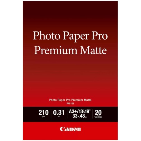 Canon Pro Premium PM-101 - Hladký matný - 310 micron - Super A3/B (330 x 483 mm) - 210 g/m? - 20 listy fotografický papír - pro