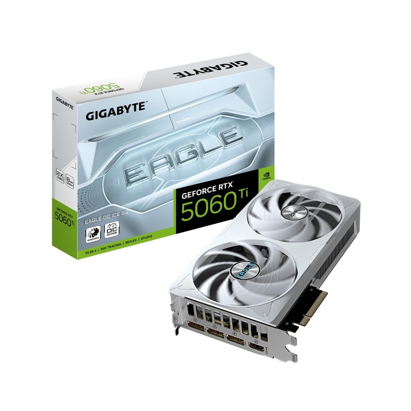 GIGABYTE VGA NVIDIA GeForce RTX 5060 Ti EAGLE ICE OC 8G, 8G GDDR7, 3xDP, 1xHDMI