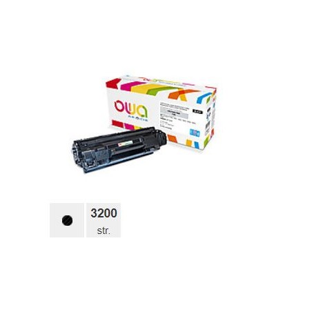 OWA Armor toner pro HP Laserjet P1566, 1601, 1602, 1603, 1604, 1605, 1606, 3200 Stran, CE278A JUMBO, černá/black