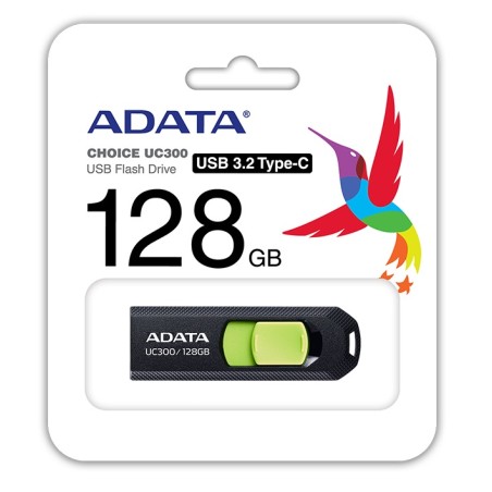ADATA Flash Disk 128GB UC300, USB-C 3.2, černo-zelená