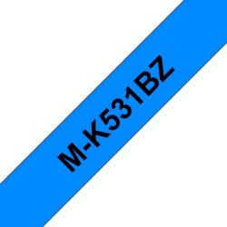 Brother M-K531BZ - Černá na modré - Role (1,2 cm x 8 m) 1 kazeta/y nelaminovaná páska - pro P-Touch PT-55, PT-65, PT-75, PT-85