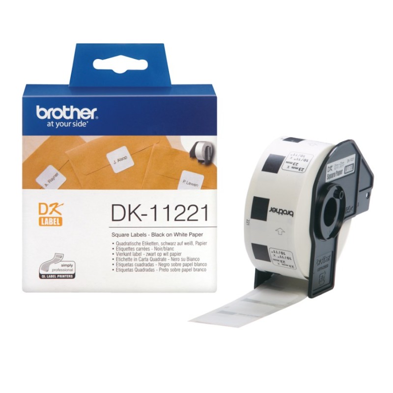 BROTHER DK-11221 (papírové / čtvercové, 23x23mm - 1000 ks)