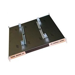 TRITON Police s perforací 19", 1U/350mm, nosnost 50kg, černá