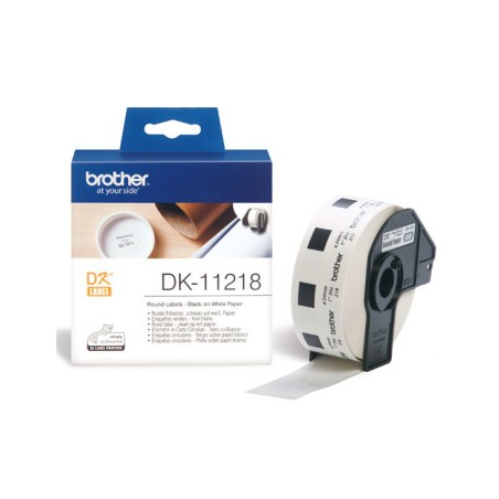 Brother papírové štítky 24mm, bílá, 1000 ks, DK11218, pro tiskárny řady QL