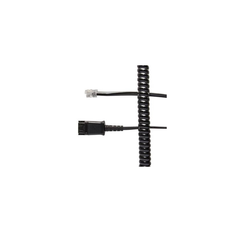 JPL BL-04+P kabel pro náhlavky s QD konektorem do RJ9 portu telefonů