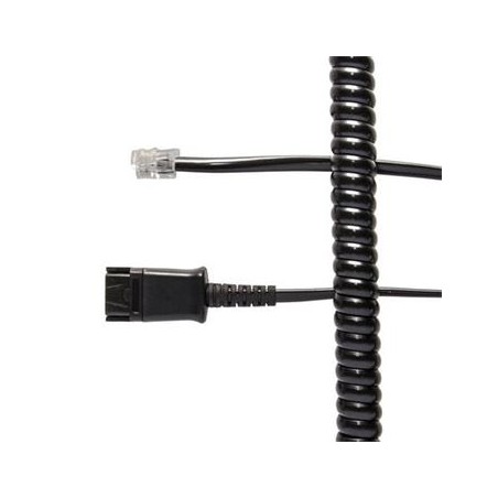 JPL BL-04+P kabel pro náhlavky s QD konektorem do RJ9 portu telefonů