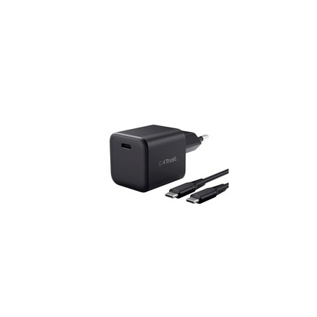 TRUST GaN Nabíječka GXT 1258 65W, 2m USB-C kabel, pro Nintendo Switch 2, černá