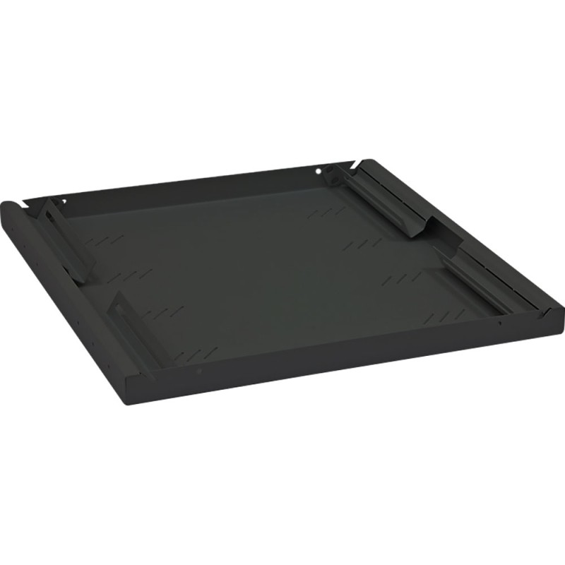 TRITON Police s perforací 19", 1U/750mm, nosnost 80kg, černá