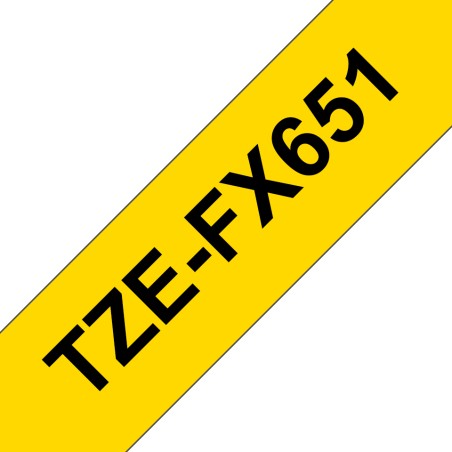 BROTHER TZEFX651 - kazeta TZ šířky 24mm, flexibilní lamino páskou TZE-FX651, žlutá/černé písmo
