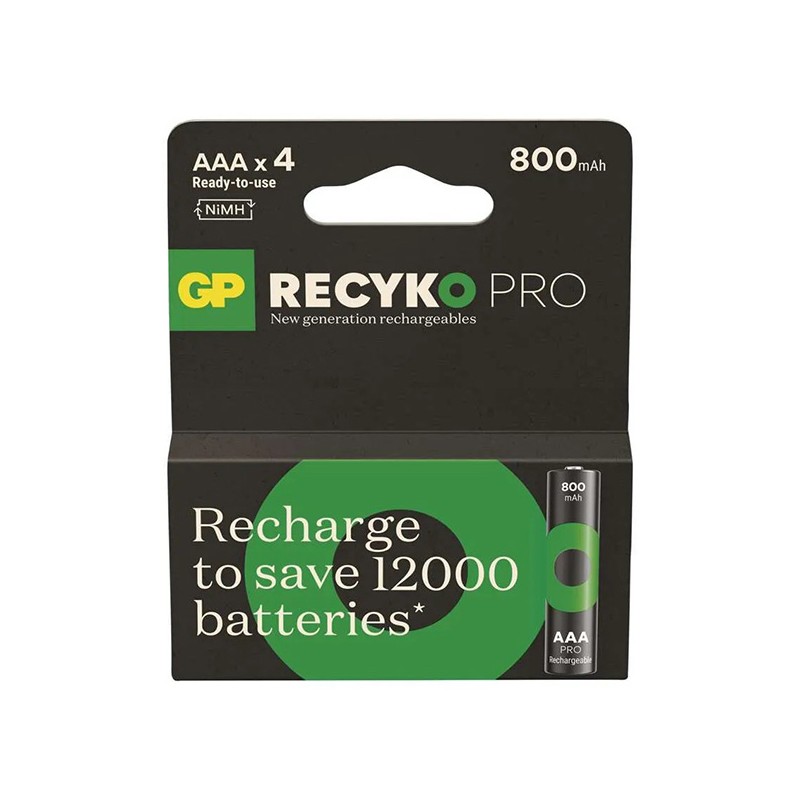 GP Nabíjecí bat. ReCyko Pro AAA (HR03) 800mAh- 4ks