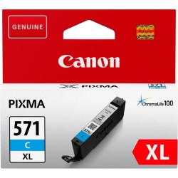 CANON CARTRIDGE CLI-571XL C azurová pro PIXMA MG575x, MG685x, MG775x, TS505x, TS605x, TS805x, TS905x (715 str.)