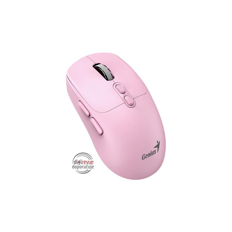 GENIUS myš NX-8080S BT/ duální Bluetooth + 2,4GHz/ 1600 dpi/ Copilot/ bezdrátová/ tichá/ růžová