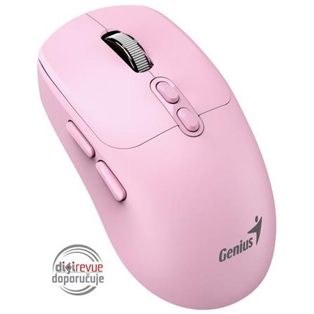 GENIUS myš NX-8080S BT/ duální Bluetooth + 2,4GHz/ 1600 dpi/ Copilot/ bezdrátová/ tichá/ růžová