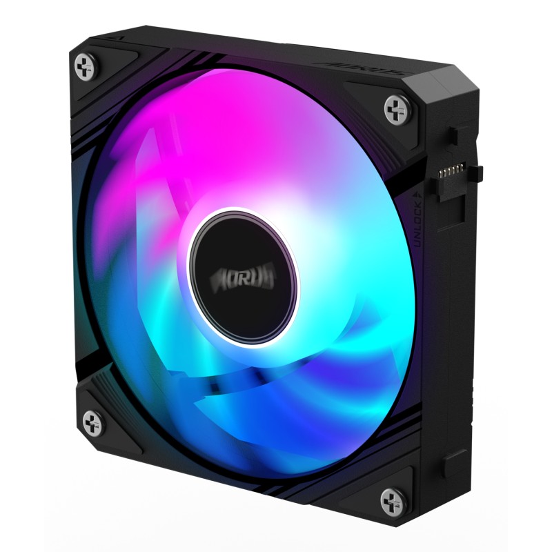 GIGABYTE ventilátor AORUS EZ CHAIN FAN, 1x120mm, černá