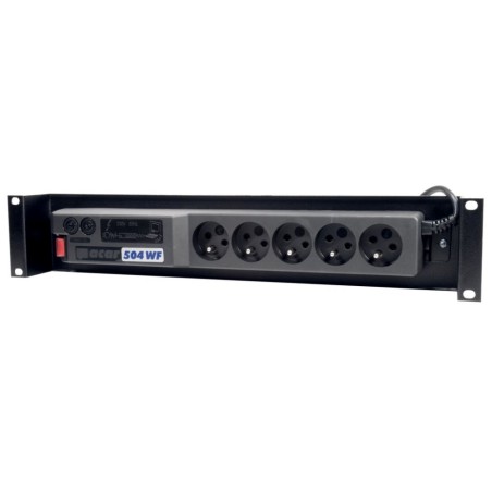 Napajeci panel ACAR A-504, 3m ,5 pozic, přep.ochrana, vana do 19" racku