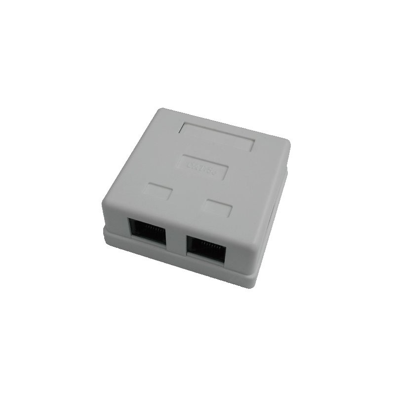 DATACOM Dvojzásuvka nad omítku-2xRJ45, Cat5e UTP