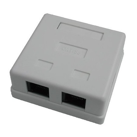 DATACOM Dvojzásuvka nad omítku-2xRJ45, Cat5e UTP